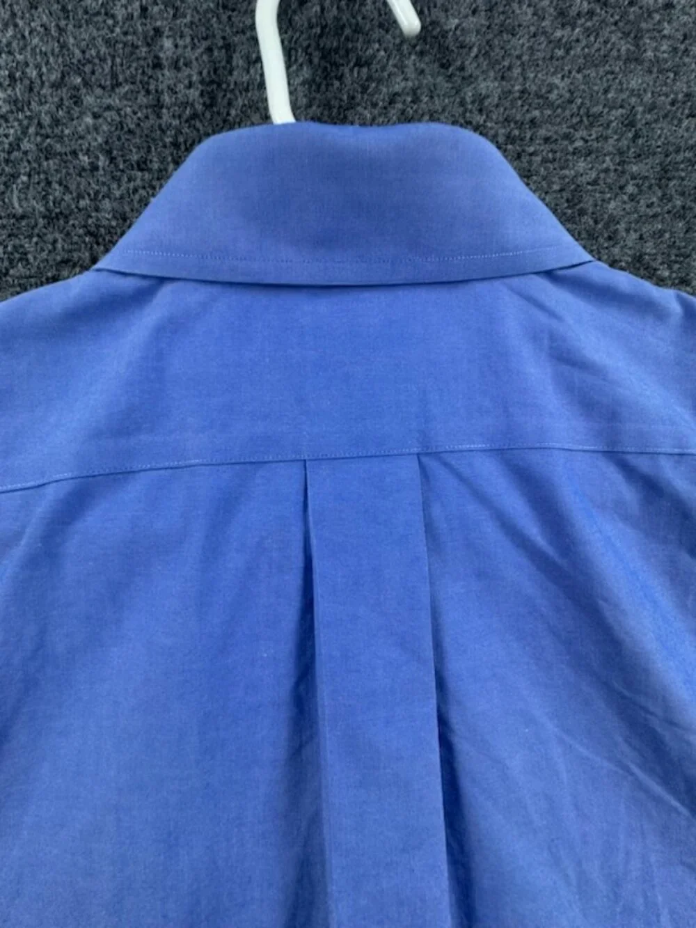 Brooks Brothers 17 4/5 Cotton Non-Iron Point Blue Mens Button Up Long Sleeve